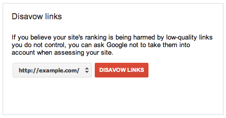 Google Link Disavow Tool
