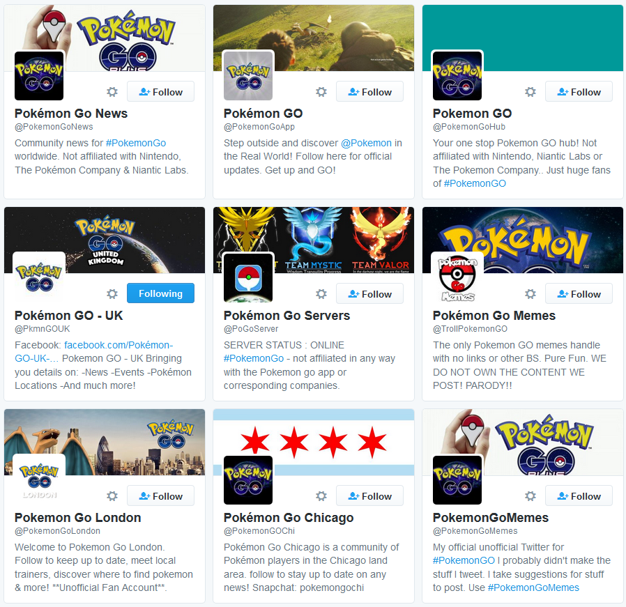 pokemon go twitter accounts