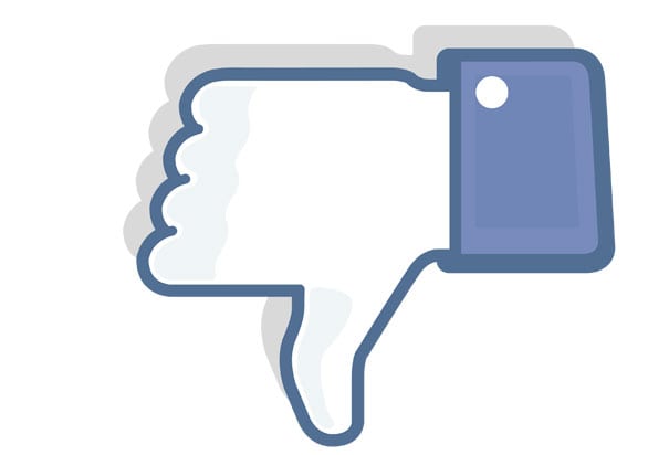 Facebook dislike thumbs down