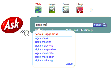 Ask.com new-look search homepage